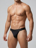 Embossed Cotton Brief - Black
