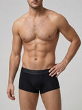 Embossed Modal Boxer Brief - Black