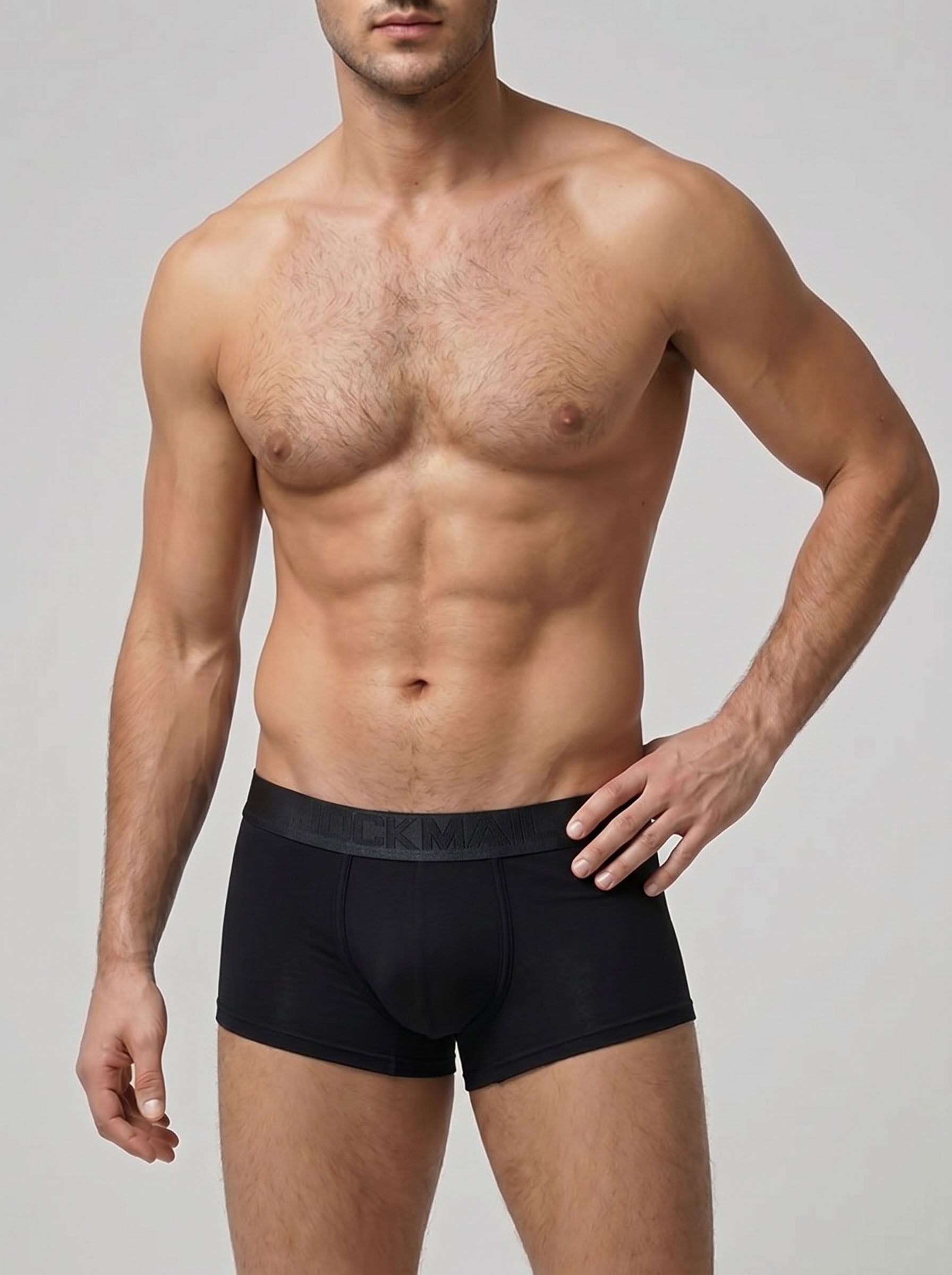 Embossed Modal Boxer Brief - Black