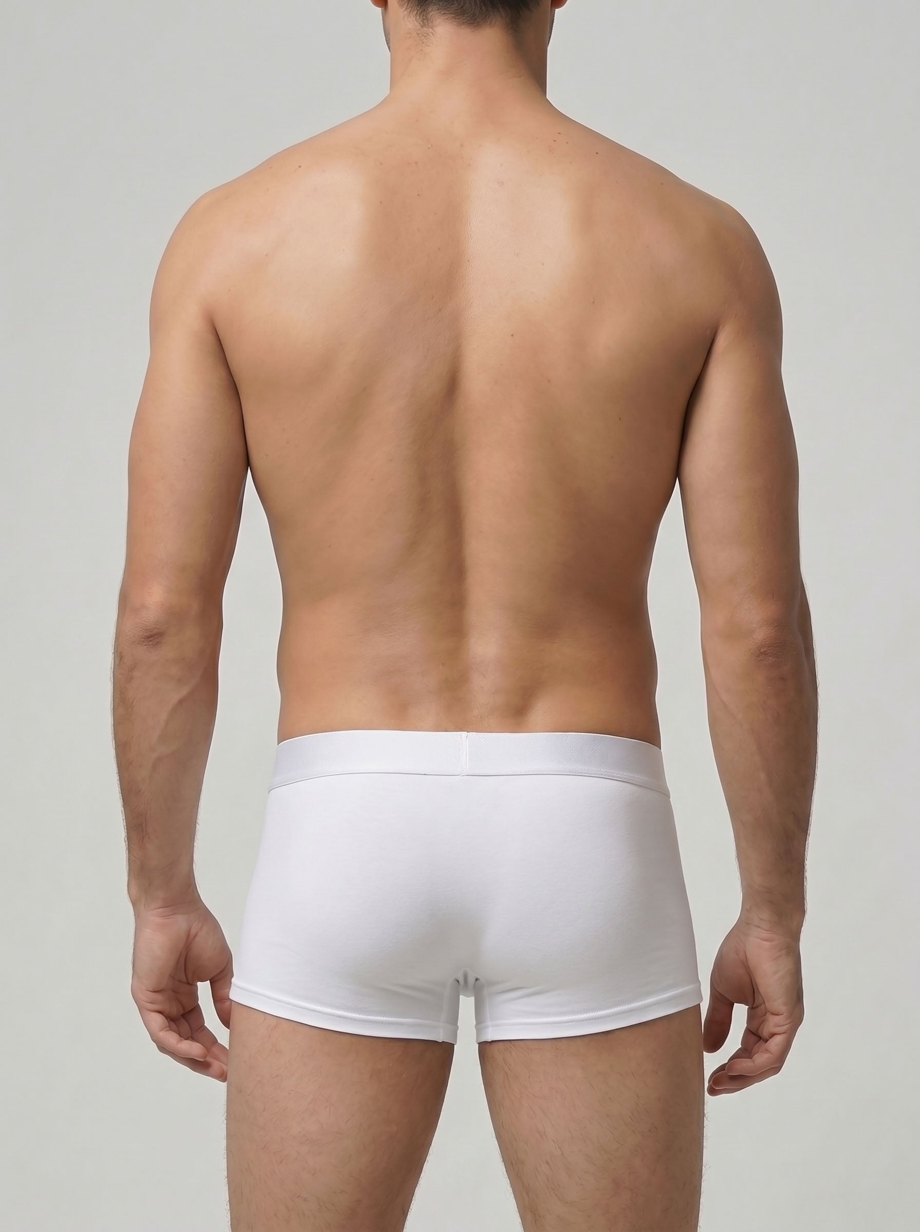 Embossed Modal Boxer Brief - White