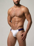 Graphic Waistband Model Brief - White
