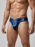Lace-Up Jockstrap - Blue