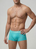 Perforated Nylon Boxer Brief - Aqua