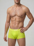 Perforated Nylon Boxer Brief - Yellow