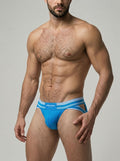 Strapped Nylon Brief - Blue