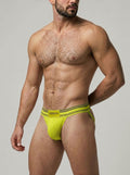 Strapped Nylon Brief - Yellow