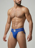 Texture Cotton Jockstrap - Blue